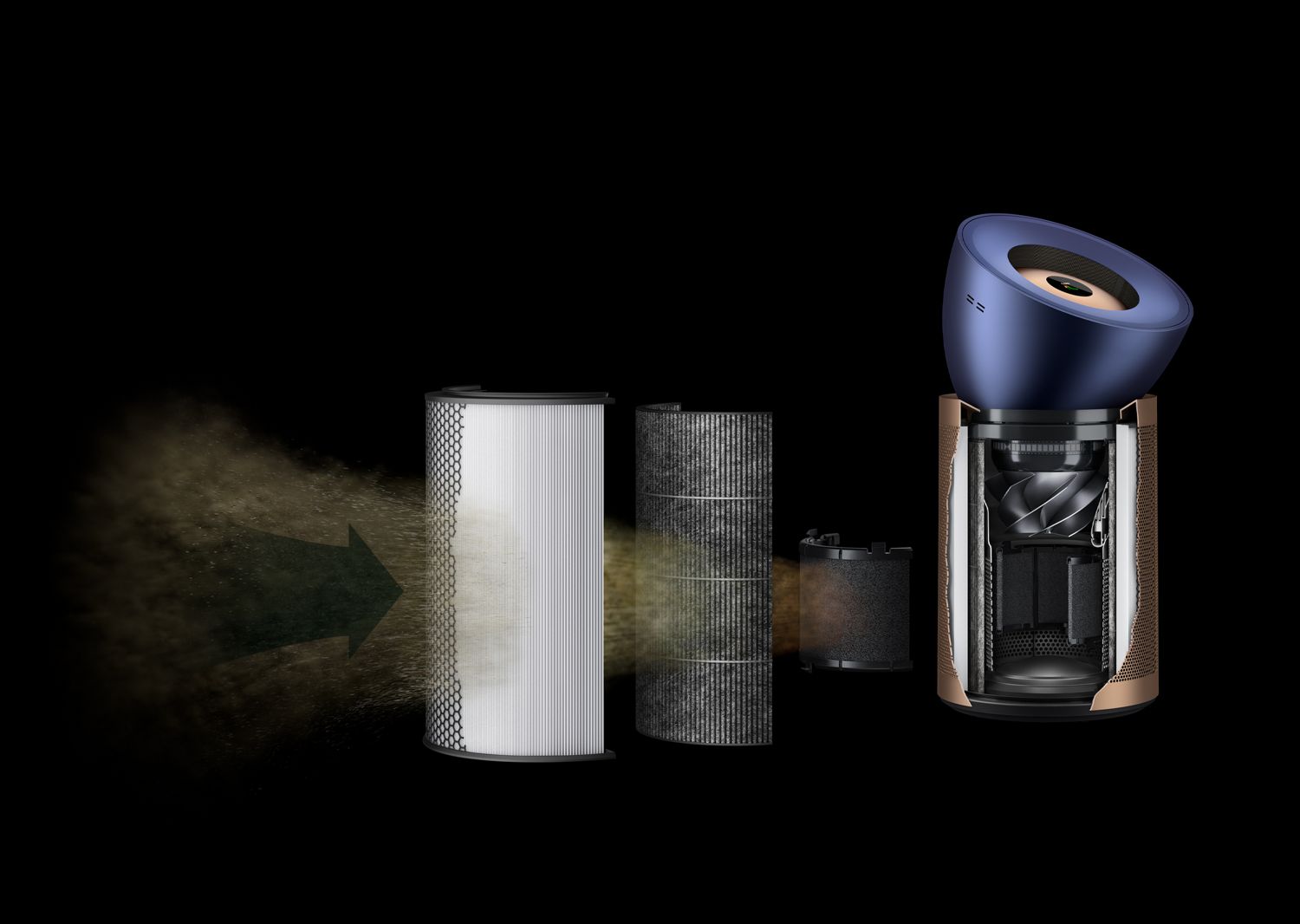 Máy lọc không khí Dyson Purifier Big+Quiet Formaldehyde BP04 (Blue/ Gold) - Hình ảnh 5